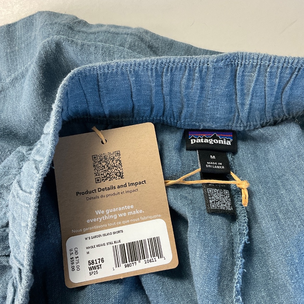 Patagonia Garden Island Hemp Short NWT - Picture 5 of 7